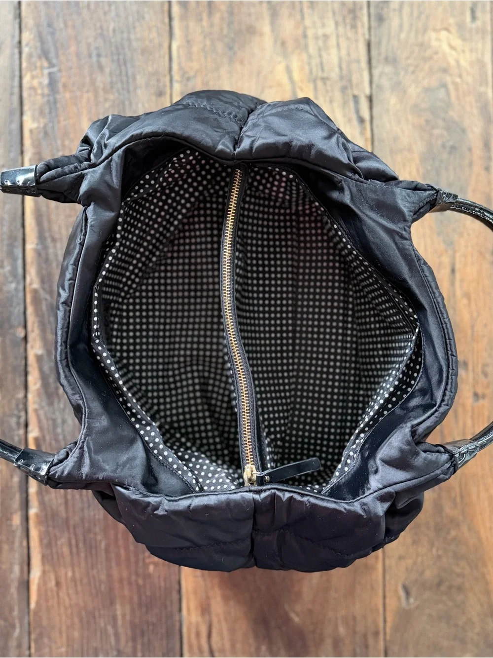 Kate Spade Nylon Quilted Shoulder Bag - Black